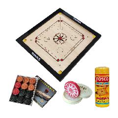 KOODOX Carrom Board Set Club - Full Size (Border Size - 1.5 Inch)