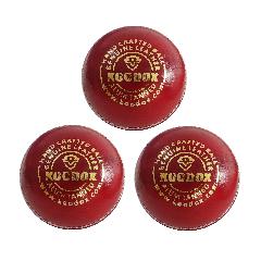 KOODOX Leather Cricket Ball - Club (4 Part Ball, Pack of 3)