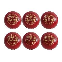 KOODOX Leather Cricket Ball - Club (4 Part Ball, Pack of 6)