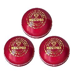 KOODOX Leather Cricket Ball - Match (4 Part Ball, Pack of 3)