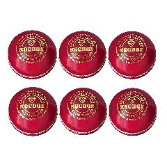 KOODOX Leather Cricket Ball - Match (4 Part Ball, Pack of 6)