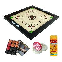 KOODOX Carrom Board Set Club - Medium Size (Border Size - 1.5 Inch)