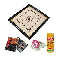 KOODOX Carrom Board Set Club - Full Size (Border Size - 1.5 Inch)